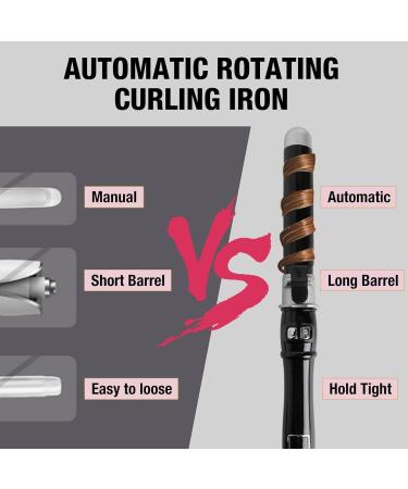 2024 Swagon 32mm Auto Hair Curling Wand | Professional Rotating Curler for All Hair Types | Fast Heating & Auto Off | Dual Voltage (Black - Buy Online on GoSupps.com