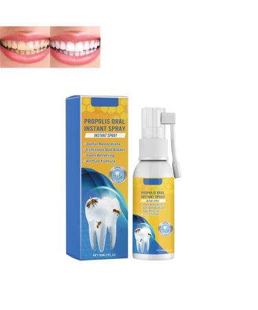 Propolis Oral Instant Treatment Spray Furzero Propolis ProPolis Oral Instant Treatment Spray Propolis Oral Health Spray tooth -Exitting mouthwash deep cleaning of the teeth refreshing breath (1PC)