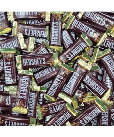 Hershey's Milk Chocolate with Almonds Snack Size Candy Bars - Crunchy Whole Almonds and Classic Hersheys Milk Chocolate - Individually Wrapped  Bulk Candy Pack (1 Pound) 1 Pound (Pack of 1)
