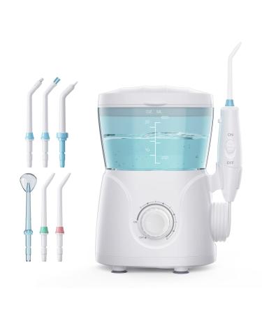 EVAJOY Water Flosser for Teeth/Braces 600mL Detachable Water Tank Teeth Cleaner 10 Adjustable Pressure & 7 Jet Tips Electric Dental Oral Irrigator for Family