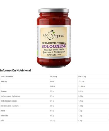  Mr Organic Mr Organic Bolognese Pasta Sauce 4 x 350 g - Buy Online on GoSupps.com
