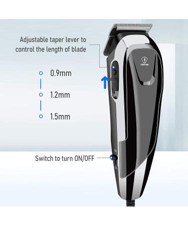 Professional Corded Hair Clippers Kit with 24 Accessories - 14 Guide Combs, 3 Hair Combs, 1 Scissor, 1 Storage Case, 1 Barber Cape - Buy Online on GoSupps.com