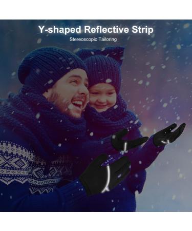 Aopow Kids Winter Gloves - Warm Fleece Touchscreen Gloves for Girls 4-6 Years - Anti-Slip Cycling & Running Gloves - Buy Online on GoSupps.com