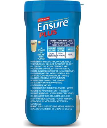 Buy Ensure Plus Powder 400g (Vanilla) with Lecithin | Premium Quality International Shipping - Buy Online on GoSupps.com