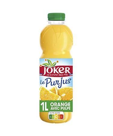 Boissons Joker 100% Pure Orange Juice with Pulp 1 L - Pack of 4
