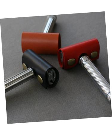 Minkissy Men's Portable Leather-Coated Travel Razor - 2-Pack with Storage Box Stylish and Compact 8.5x4.5cm Shaving Accessories - Buy Online on GoSupps.com