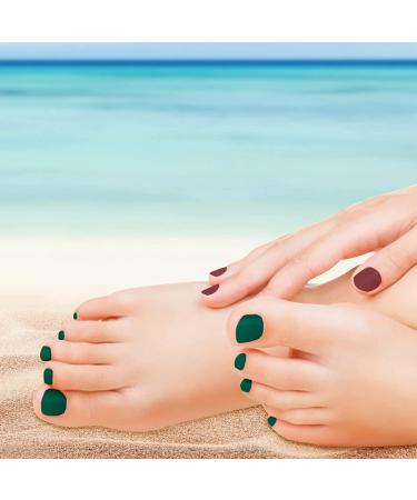 240 Pieces Short False Toe Nails Press On Toenails - Matte Colors | Full Cover Square Fake Nails Tips for Women & Girls DIY Manicure - Buy Online on GoSupps.com