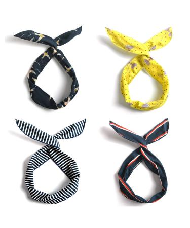 LZYMSZ 12PCS Twist Bow Wired Headbands - Vintage Floral Hairband Set for Women & Girls - Buy Online on GoSupps.com