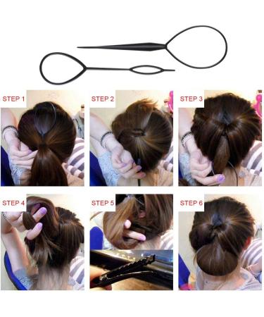URAQT 26 Pcs Hair Styling Kit Set - Bun Maker, Braid Tool, Twist Accessories for DIY Hair Styles - Black Magic Hair Styling for Girls/Women - Buy Online on GoSupps.com