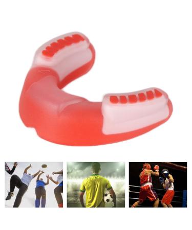 Premium Athletic Mouth Guard - Non-Toxic Shock-Absorbing EVA Protection for Football & Boxing (Red & White) - International Shipping - Buy Online on GoSupps.com