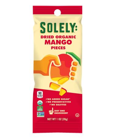 Solely Dried Organic Mango Pieces 1oz - 10 pouches