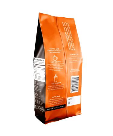 Organic Mushroom Coffee with Lion's Mane, Reishi & Cordyceps - 12 OZ Medium Roast - All Day Energy, Focus & Stress Relief - Buy Online on GoSupps.com