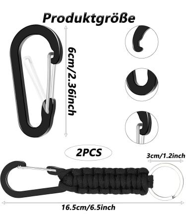 RTBRCG Paracord Keychain Set - Durable Lanyard with D Ring Karabiner for Work Fire Fitness Camping & Travel - Perfect Everyday Accessory - Buy Online on GoSupps.com