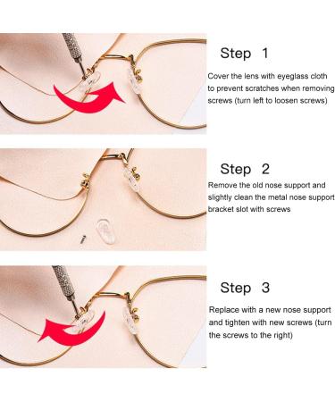 JTKREW Silicone Nose Pads for Glasses - 5-Pack with Micro Screwdriver Screws & Case | Comfortable Anti-Slip Solutions for Eyeglasses - Buy Online on GoSupps.com