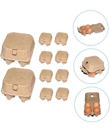 Zerodeko Boxes 10pcs Kraft Paper Pulp Egg Tray Egg Carton Packing Box Household Cartons - Buy Online on GoSupps.com