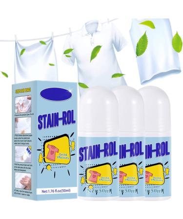 Magic Stain Remover-Rolling Bead - Portable No-wash Instant Stain Remover Pen Garment Stubborn Stain Cleaner Emergency Stain Rescue Stain Remover (3Pcs)