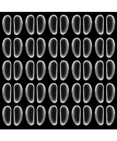 WebEedy 100 pairs non-sticky soft silicone glass pads glasses pads for glasses Nasal pads for full plastic frames