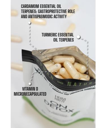 On Detox Vegan Capsules with Vitamin D Omega-3 Chia Oil Turmeric & Cardamom - 60 Count | Best International Shipping - Buy Online on GoSupps.com