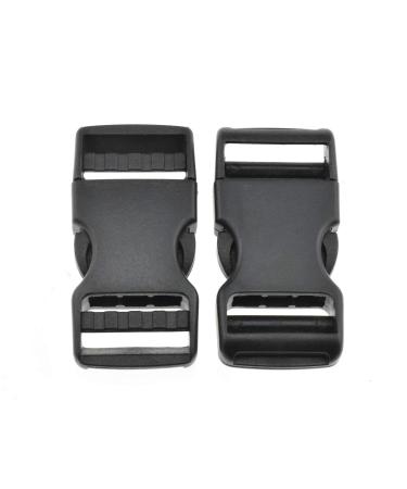 SGH Pro Quick Side Release Buckles 0.75' Wide Dual Adjustable Clips Snaps No Sewing Heavy Duty Plastic 7 Pack Replacement for Nylon Strap Webbing Survival Paracord Backpack Fanny Pack Waist Strap 0.75 inch-7Pcs