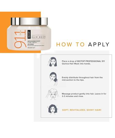 Biotop Professional 911 Quinoa Hair Mask 18.6 fl oz - Pack of 1 - Buy Online on GoSupps.com