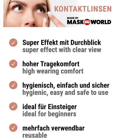 Twilight Contact Lens - Annual Colored Motif Lenses (-3.5 Dioptria) | Ideal for Halloween & Parties - Buy Online on GoSupps.com
