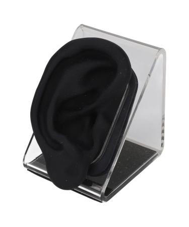 Silicone Ear Model Black Simulation Soft Silicone Single Human Ear Mould for Practice Acupuncture Earring Display Piercing Practice