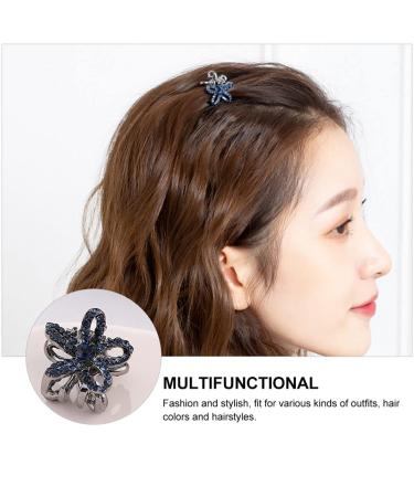 MILISTEN Mini Rhinestone Hair Claw Clips for Women Girls - 2pcs Flower Shape Non-Slip Jaw Clips - Buy Online on GoSupps.com