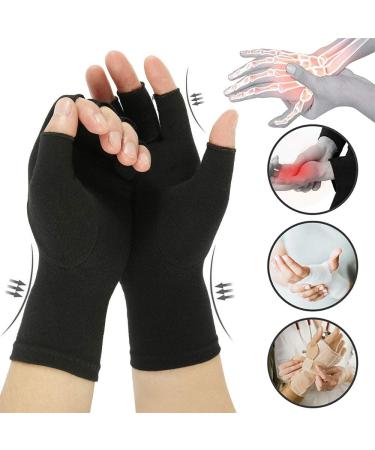 Arthritis Compression Gloves - Pain Relief & Support for Rheumatoid Osteoarthritis Carpal Tunnel - Open Finger Design for Men & Women (M - Buy Online on GoSupps.com