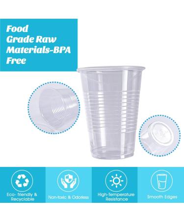 Turbo Bee 500Pack 9 OZ Clear Plastic Cups Cold Party Drinking Cups Transparent Plastic Cups Bulk Disposable Cups for Wedding Thanksgiving Christmas Party 500pack-9oz - Buy Online on GoSupps.com