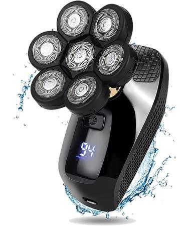 Buy 7D Electric Razor for Men - Waterproof 5-in-1 Cordless Shaver 7 Blade Bald Shaver with LED Display - International Shipping Available - Buy Online on GoSupps.com