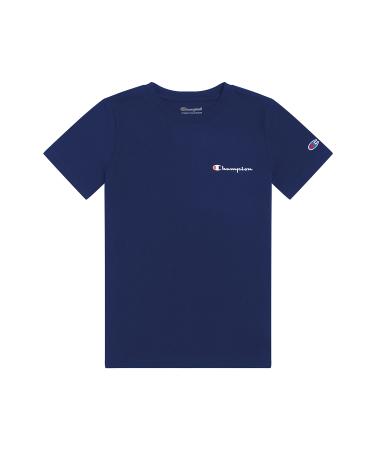 Champion Boys Short Sleeve Tee Shirt Chest Script Big and Little Boys Top Navy 6