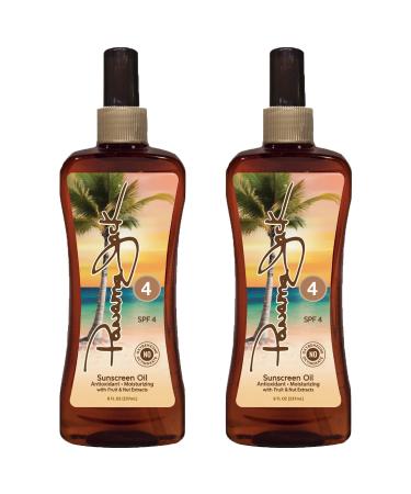 Panama Jack Sunscreen Tanning Oil - SPF 4 PABA Paraben Gluten & Cruelty Free Antioxidant Formula with Exotic Oils and Fruit & Nut Extracts 8 FL OZ (Pack of 2)