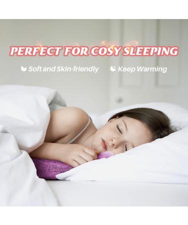 Cooyou 2L Hot Water Bottle with Fluffy Cover - Purple | Hot & Cold Compress for Pain Relief - Buy Online on GoSupps.com