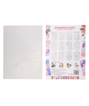 Nail art stamping kit nail art stencil manicure stamping polish image plastic printing plate 02 nail stamping plates for nail dryer nail art template stencil