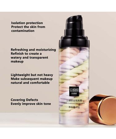 Step Color Corrector & Tricolor Isolation Cream - Face Makeup Primer Invisible Pore Moisturizer & Concealer Foundation | Teksome International Shipping - Buy Online on GoSupps.com