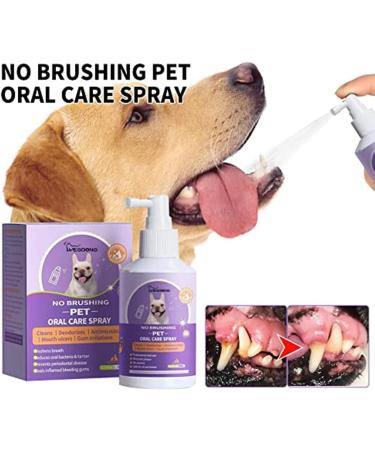 CHENGDAN Dog and Cat Tooth Cleaning Spray No Brushing Enhancement Cleaning Formula Pet Tooth Cleaning Spray Target Fresh Breath and Tartar Control (3pcs) - Buy Online on GoSupps.com