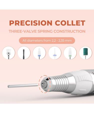 JCMaster Profi Nail Miller - 35 000 RPM Electric Nail File with Foot Pedal & 6 Bits for Gel/Acrylic Nails - Perfect for Home Nail Studios - Buy Online on GoSupps.com
