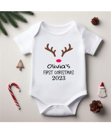 Personalised My First Christmas Baby Grow Vest | 1st Xmas Gift for Newborns | Unisex Baby Clothes 6-9 Months - Buy Online on GoSupps.com