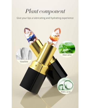  YYZGGLING Lip Gloss Flower Jelly Gold Foil Warm Change Lipstick Moisturizing and Nourishing Expert in Lip Colour Enhancement Long-Lasting Makeup Without Smudging! (3) - Buy Online on GoSupps.com