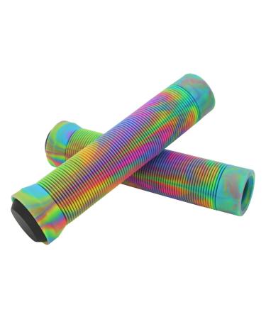 Z-FIRST Handle Bar Grips 145mm Soft Longneck Grips for Pro Stunt Scooter Bars and BMX Bikes Bars U-Rainbow