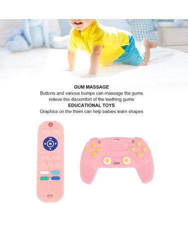 Silicone Teether - Remote Control Shaped Baby Teething Toy for Travel in Pink - Buy Online on GoSupps.com