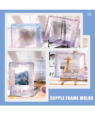 VILLCASE 5pcs Square Photo Frame Mold Frame Molding DIY Photo Frames Crafts Molds Fondant Molds Square Frame Silicone Chocolate Mold Supplies White Silica Gel Crystal Epoxy Whitex5pcs 2.2X17.7X22.7CMx5pcs - Buy Online on GoSupps.com
