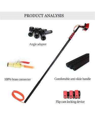 Window Cleaning Poles 3.6-11M Telescopic Brush Water Fed Telescopic Brush Water Fed Pole Kit Window Cleaning Pole Extendable Cleaner Conservatory Roof For Photovoltaic Panel Cleaning Trucks 24ft/7.2m 1 - Buy Online on GoSupps.com