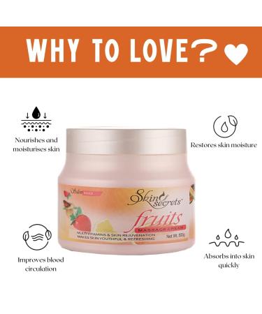 Fruit Facial Massage Cream - Orange & Papaya Extract | Vegan Paraben-Free Cruelty-Free | 17 oz - Buy Online on GoSupps.com