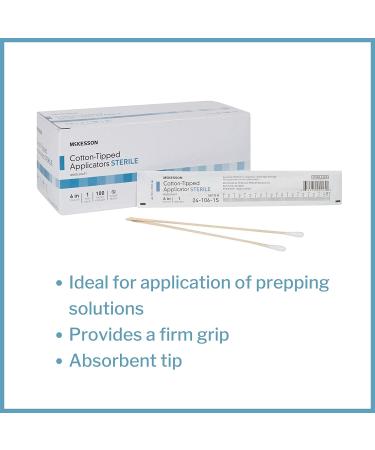 McKesson Sterile Cotton-Tipped Swabsticks, 6 Wood Shaft - 100 Count Pack - Buy Online on GoSupps.com