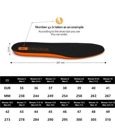 Black Deer X30 Orthopedic Comfort Sports Insoles - Men and Women - Size 36-45 (42) - Buy Online on GoSupps.com