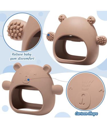 5 Pack Bear Baby Teething Toys for Babies 0-12 Months - Silicone Teethers for Anti-Dropping & Sucking Needs (Bright Colors) - Buy Online on GoSupps.com