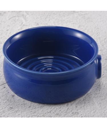 Dasertoe Ceramic Men's Shaving Mug - Wide Opening Bowl for Brush & Soap - Royal Blue - Buy Online on GoSupps.com