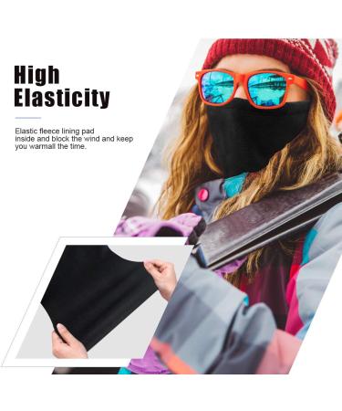 Hegcoiie Winter Loop Scarf for Men & Women | Fleece Neck Warmer & Windproof Ski Mask - Ideal for Outdoor Activities like Skiing Motorcycling and Running - Black - Buy Online on GoSupps.com