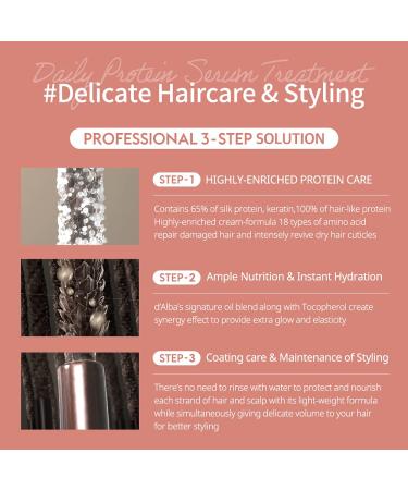 d'Alba Professional Repairing Protein White Truffle Serum - Instant Texture & Volume Hair Treatment | Hair Loss Relief, Scalp Moisturization, Shine Restoration - Buy Online on GoSupps.com